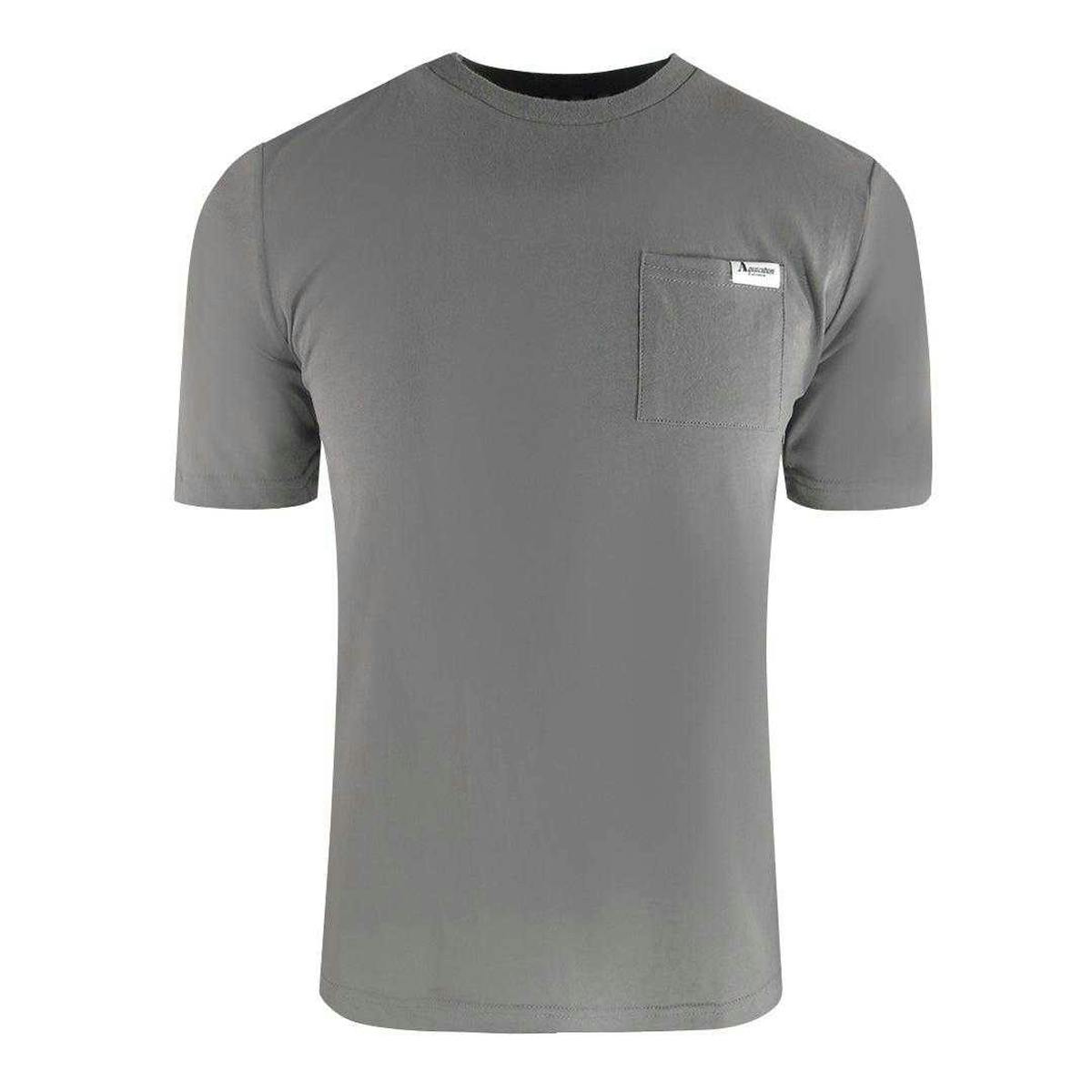 Aquascutum Men's Grey Logo Chest Pocket T-Shirt - Xl - 100% Cotton