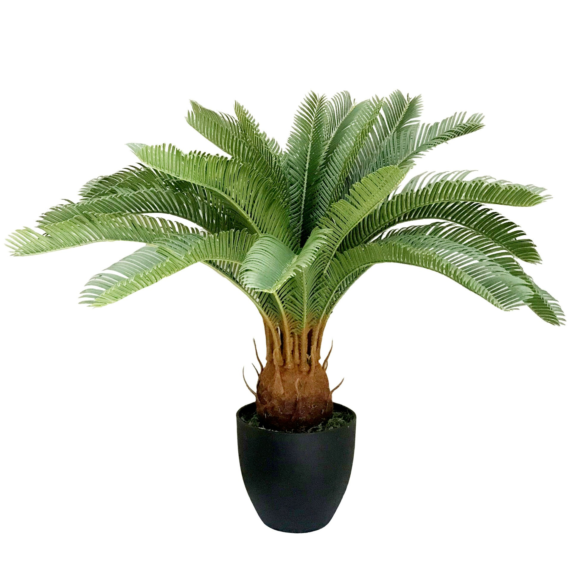 Leaf Green Artificial Tropical Cycas Palm Plant - 70Cm