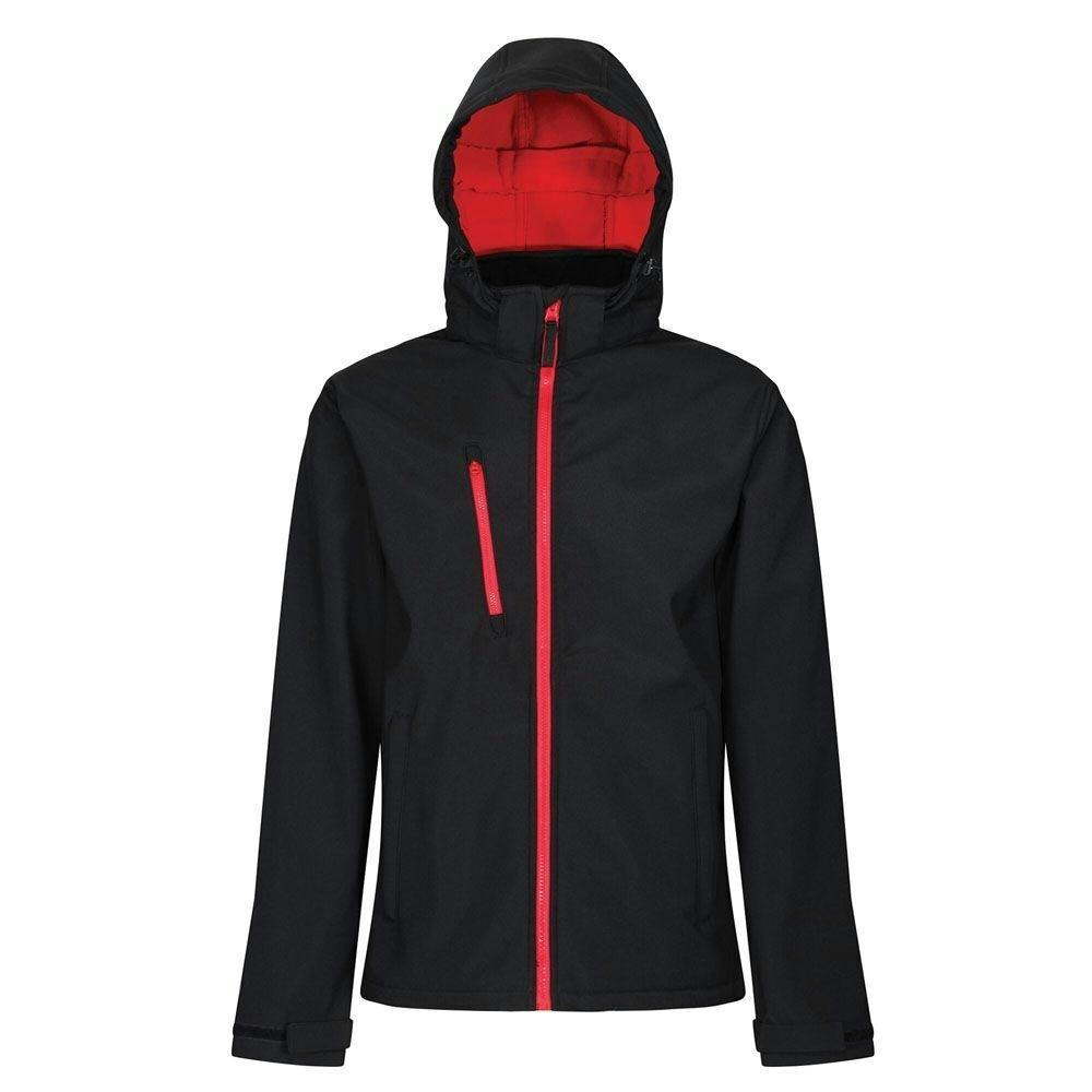 Regatta (3Xl, Black/Red) Mens Venturer Three Layer Soft Shell Jacket - Image 3