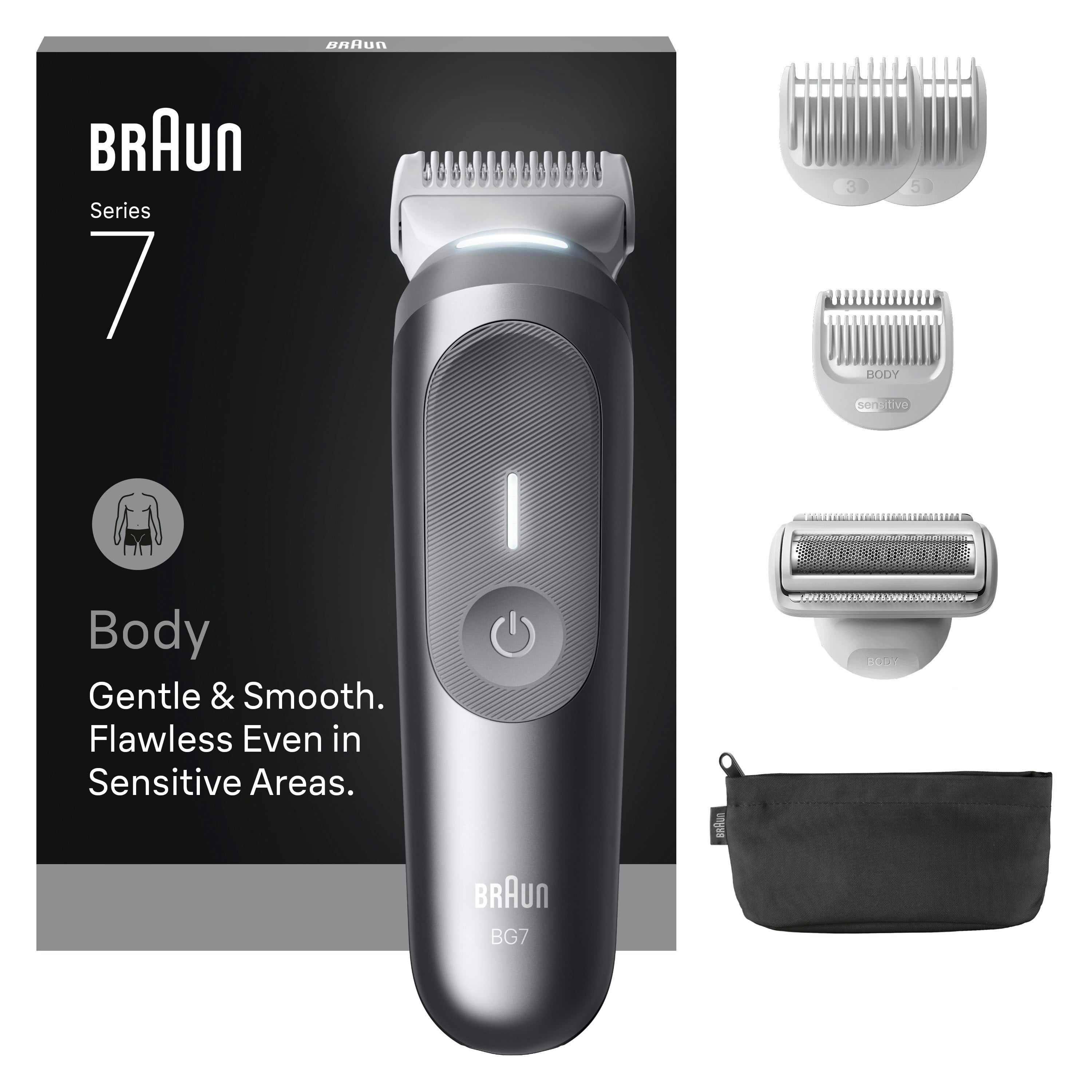 Braun Grey Body Groomer Series 7 + 6 Grooming Tools, Trim & Shave, Waterproof, Bg7550, - Image 4