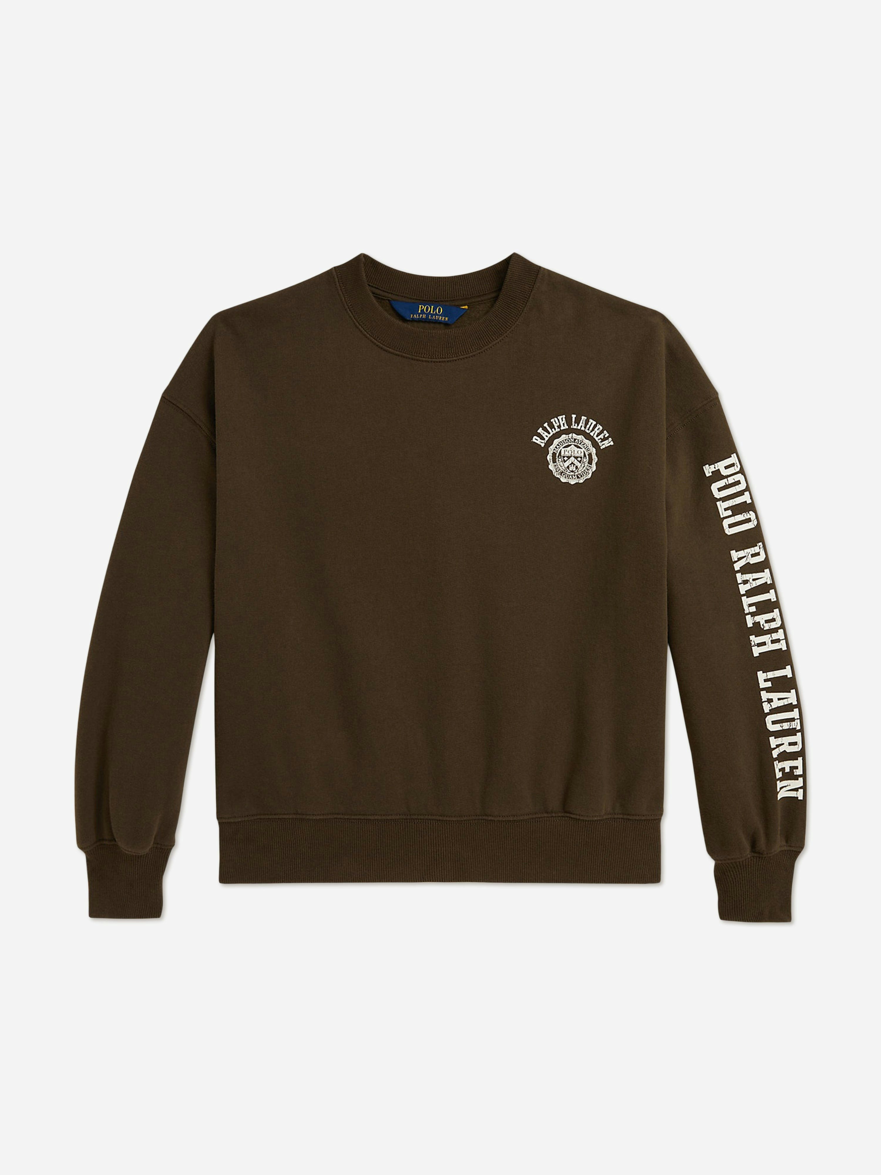 Ralph Lauren Kids Girls Brown Polo Sweatshirt In - 16 Yrs (Xl)
