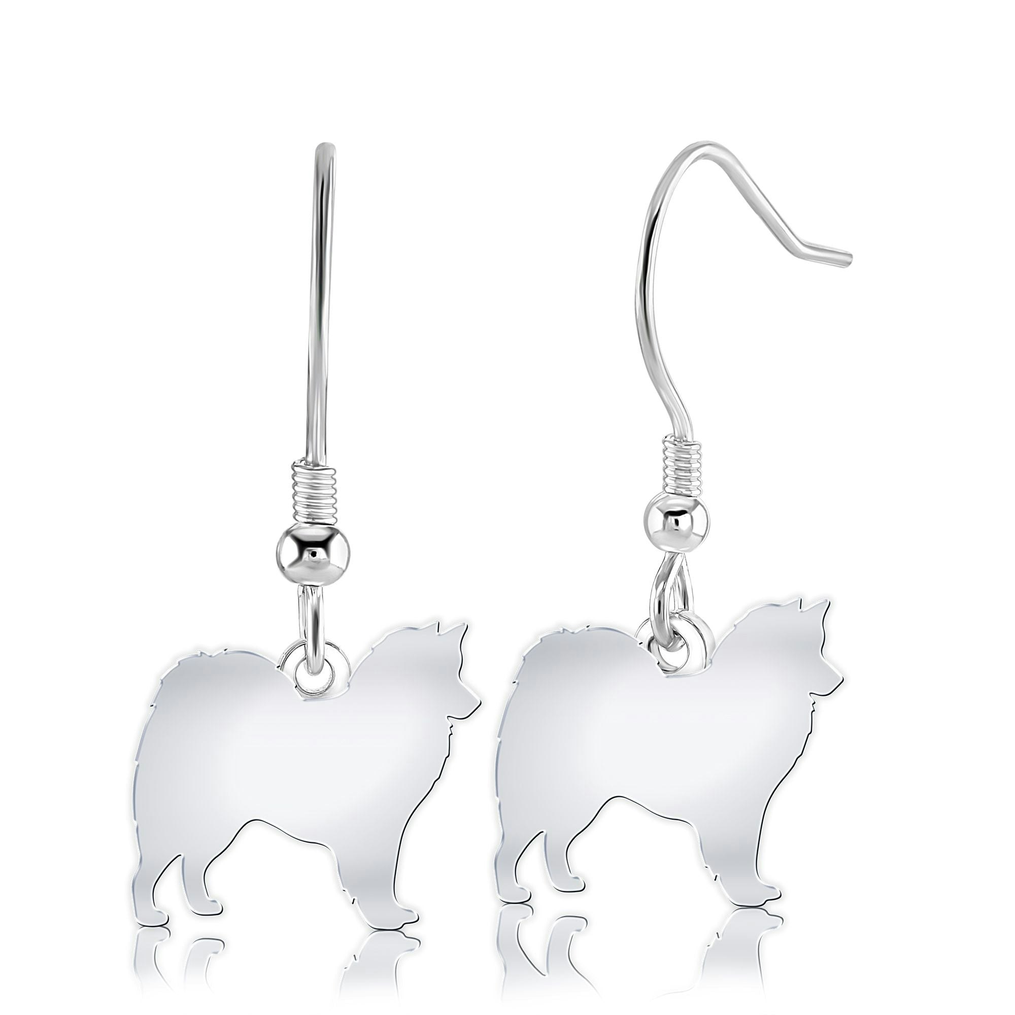 Mylee London Silver Canadian Eskimo Dog Silhouette Earrings - Yes - Hook