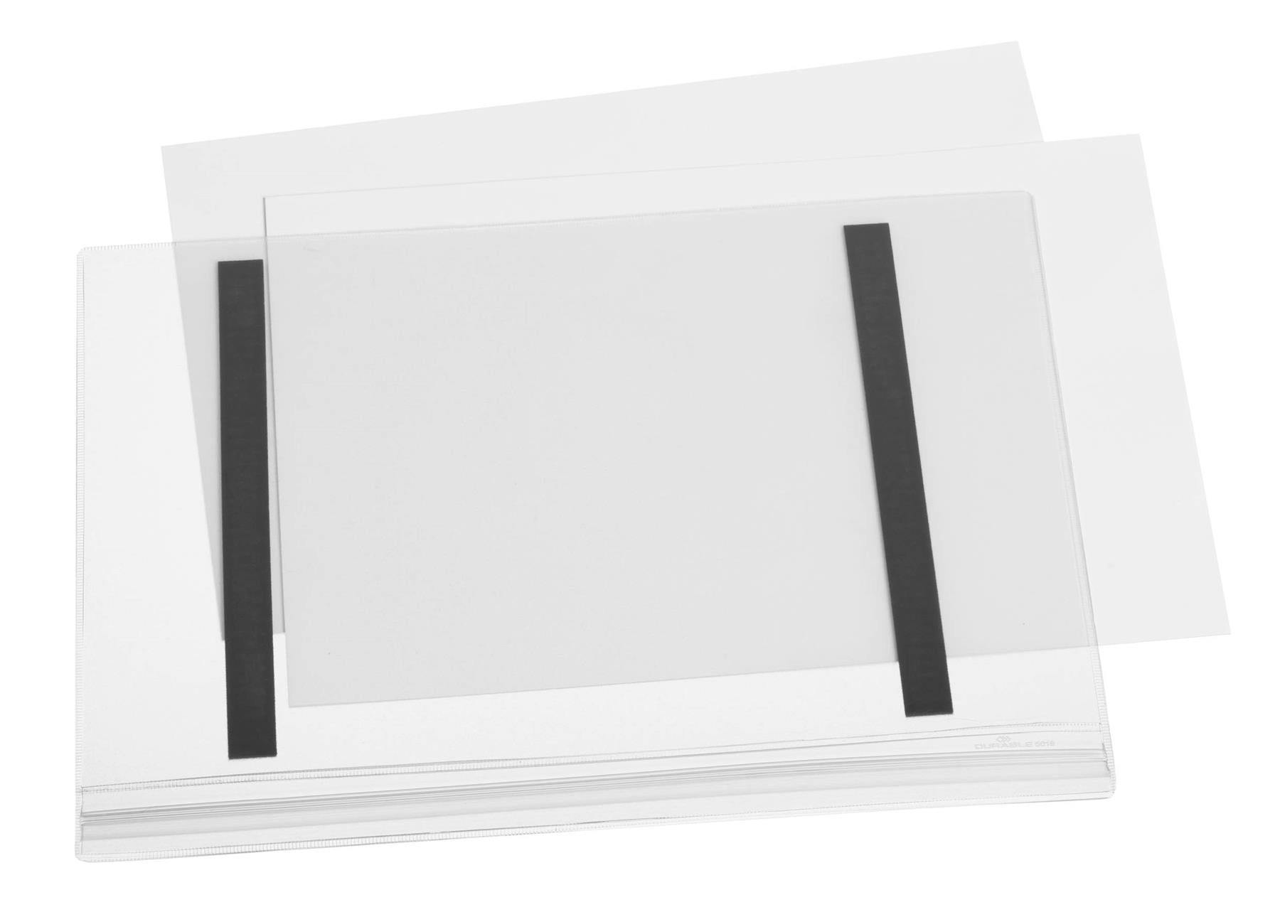 Rackhams Water Resistant Uv Anti-Reflective Magnetic Pockets | 5 Pack | A4 Clear