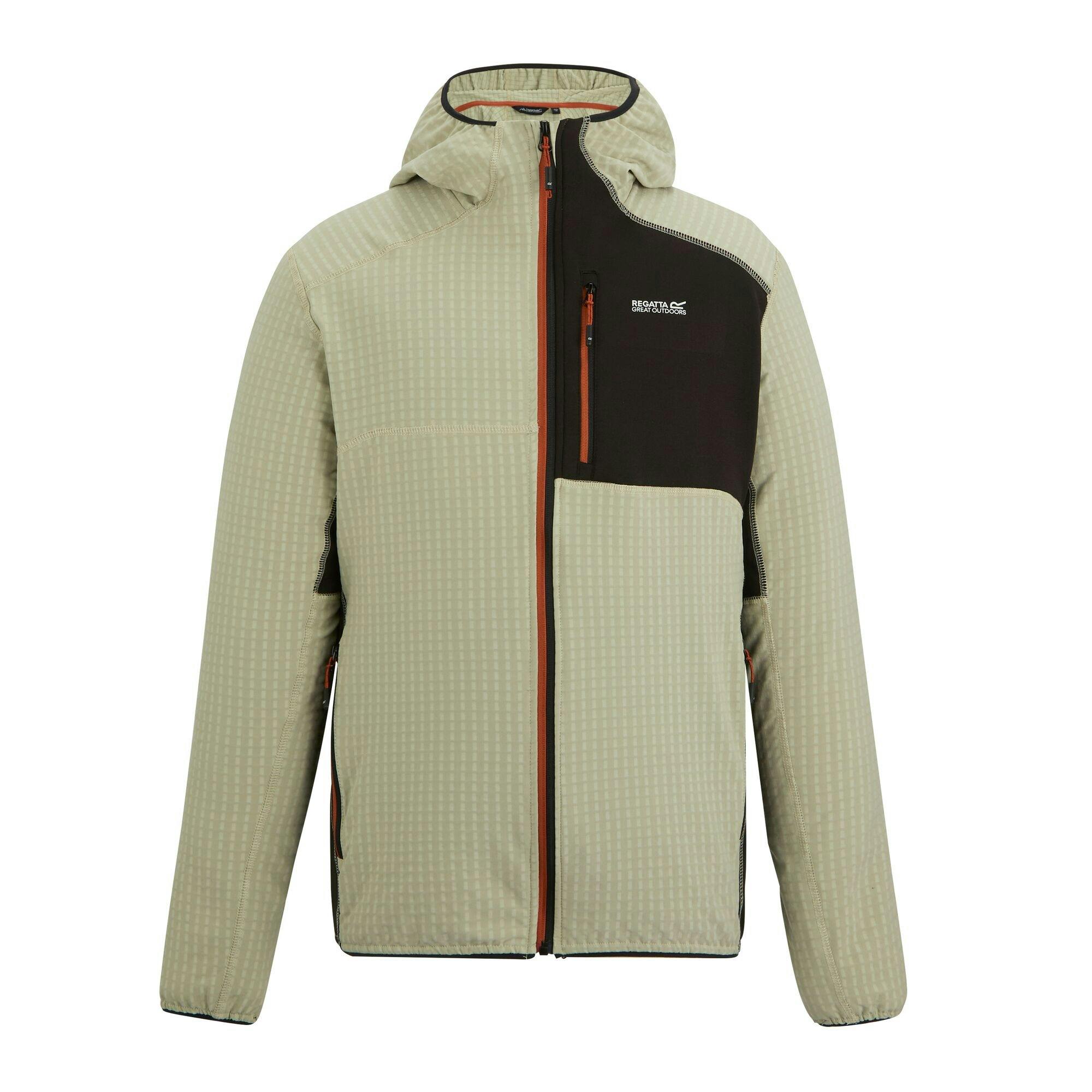 Regatta Men's Black Alven Full Zip Fleece Jacket - Abbeystone/ - 3XL - Abbeystone/ - 60% Polyester/30% Recycled Polyester/10% Elastane