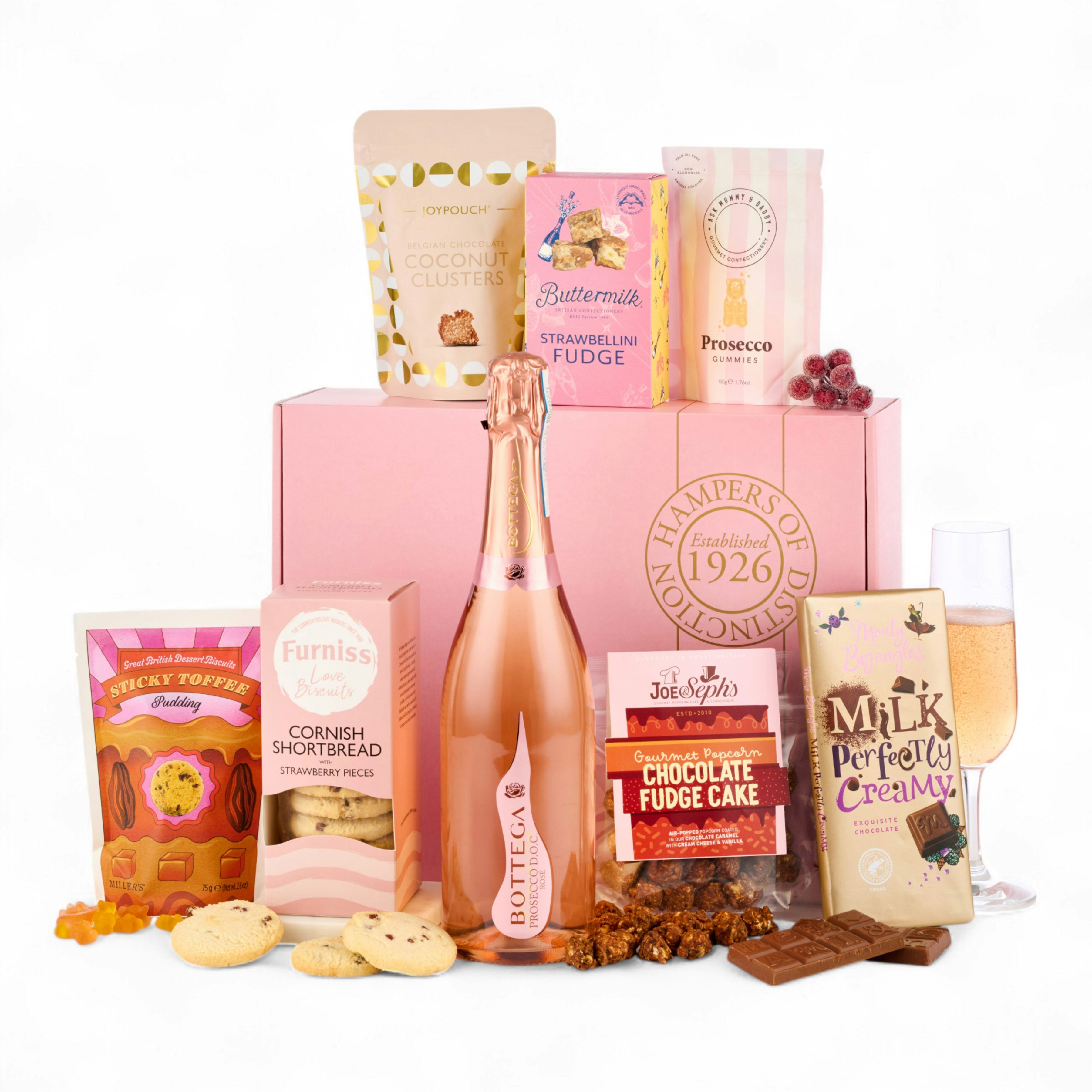 Hampers Of Distinction Pink Luxury Rose Prosecco Gift Box