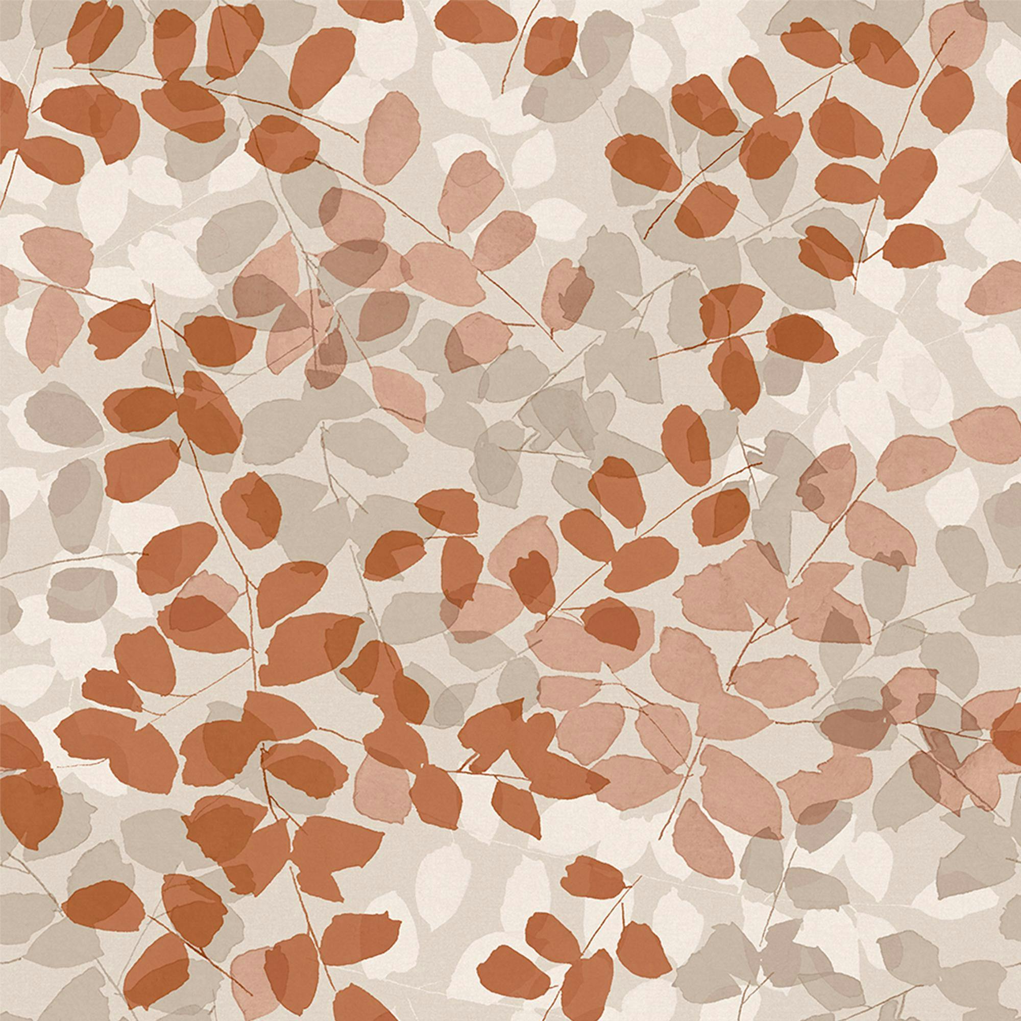 Next Orange Forest Floor Wallpaper - Burnt - 10M