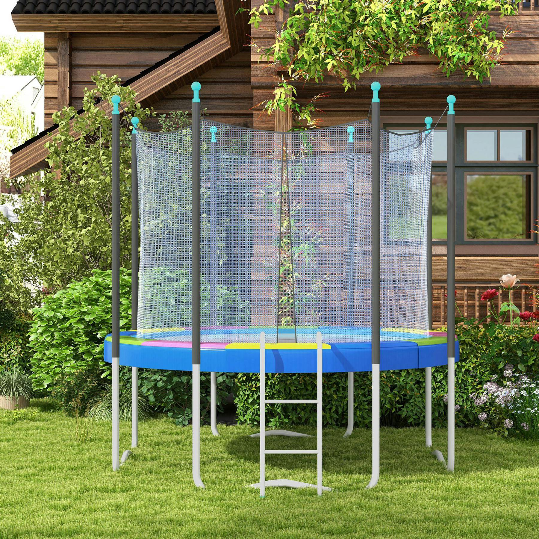Sportnow Unisex Multicolor Trampoline Pad Spring Cover, Waterproof, Multi-Colored 12Ft - Image 9