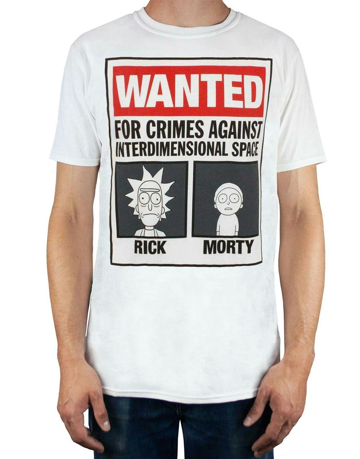 Vanilla Underground Men's White Rick And Morty Short Sleeved T-Shirt - Medium