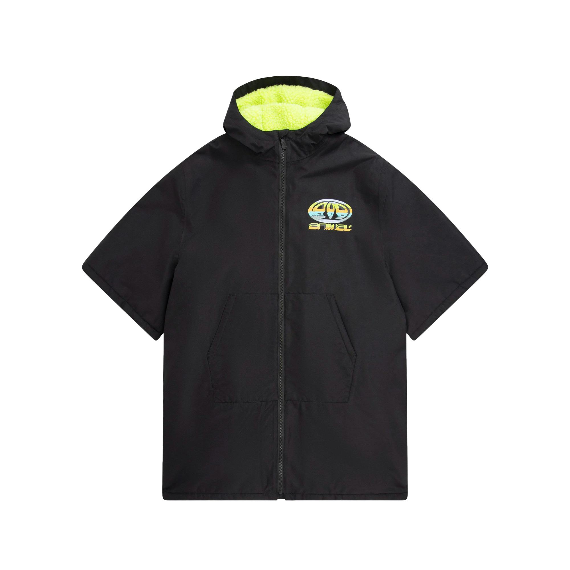 Animal Black Kids Misty Recycled Waterproof Beach Parka