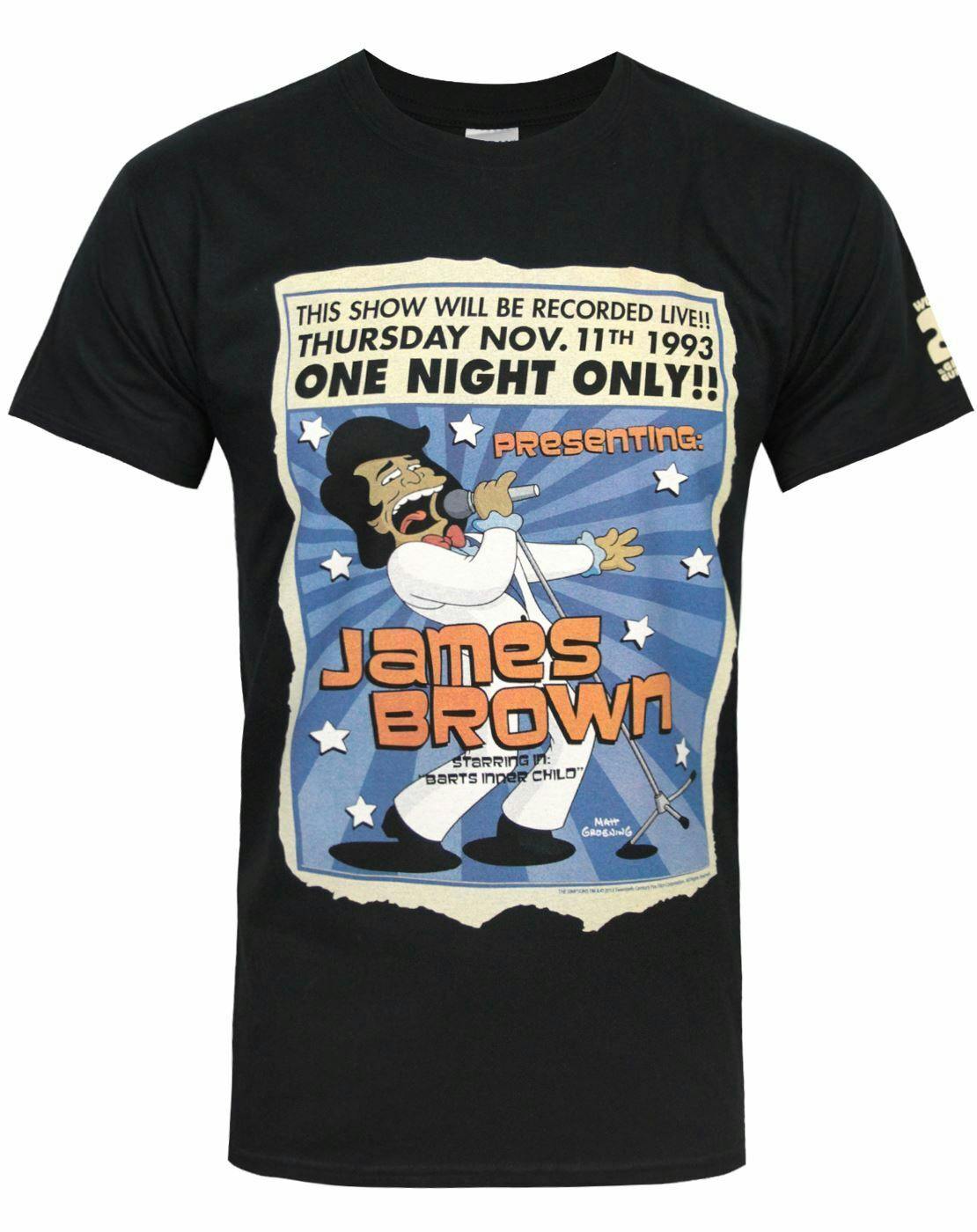 Vanilla Underground Men's Black/Brown The Simpsons James Short Sleeved T-Shirt - Medium