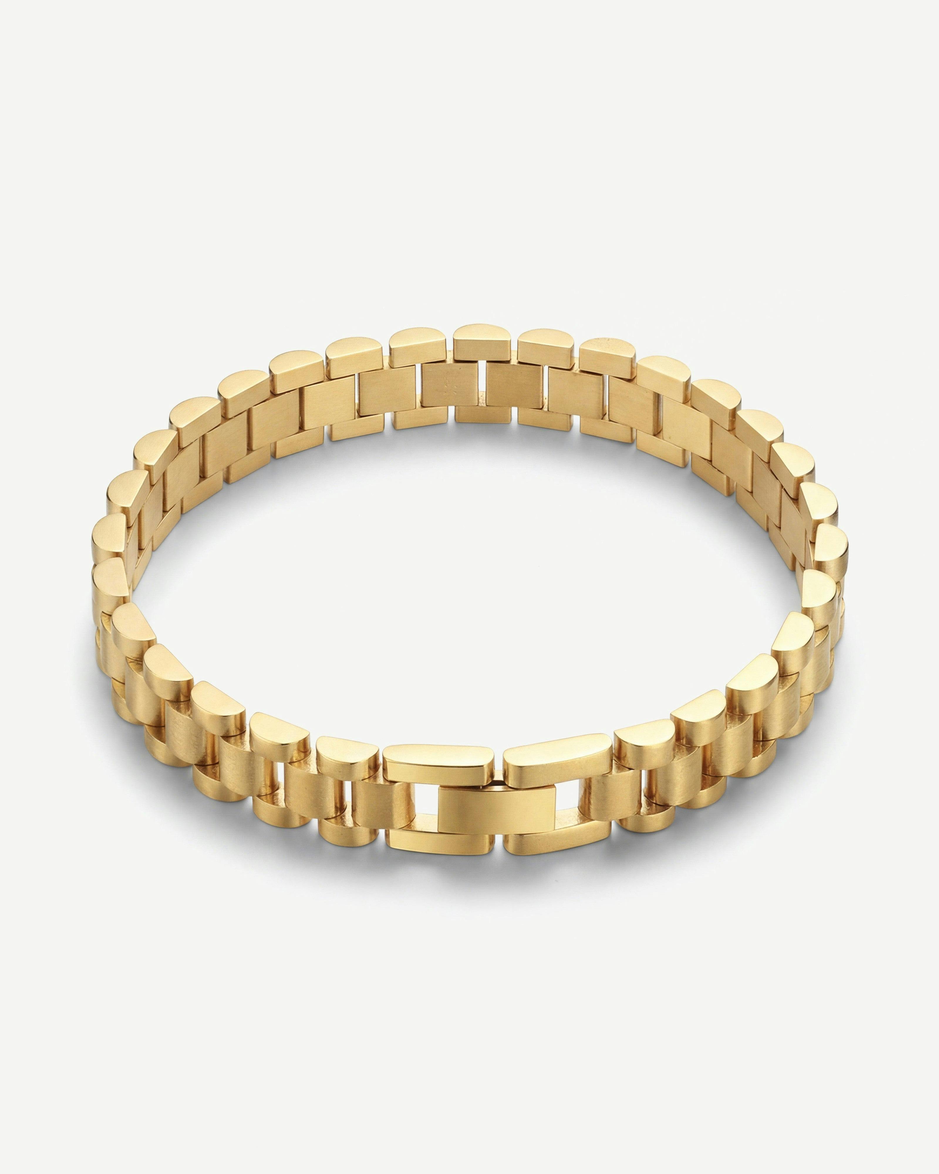 Elk & Bloom Gold 14K Chunky Watch Chain Link Bracelet - No Thank You