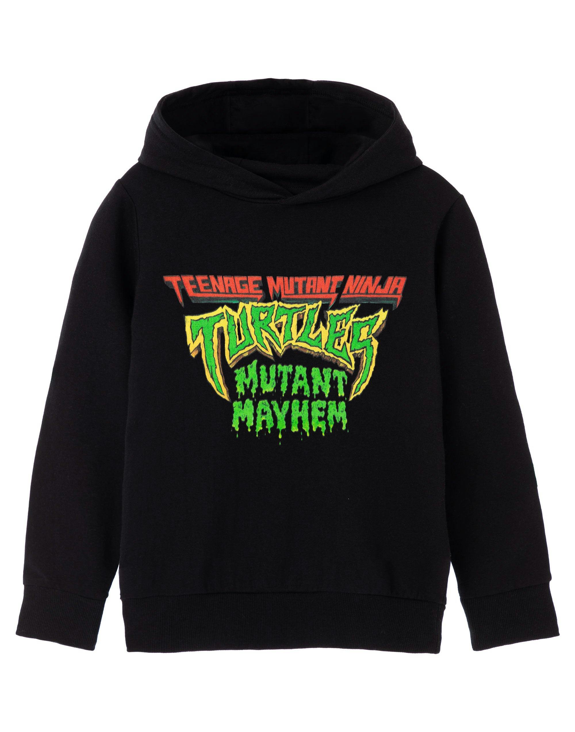 Vanilla Underground Boys Black Teenage Mutant Ninja Turtles Mutant Mayhem Logo Hoodie - 3-4 Years