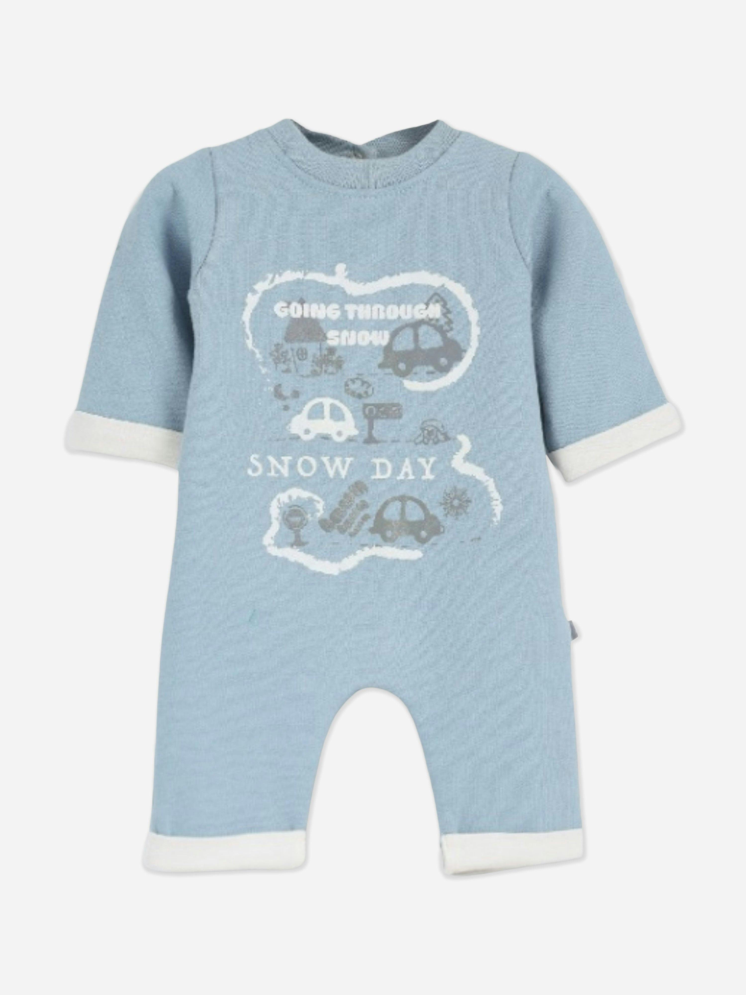 Mininio Men's Blue Baby Boys Romper In - 0 - 3 Mths