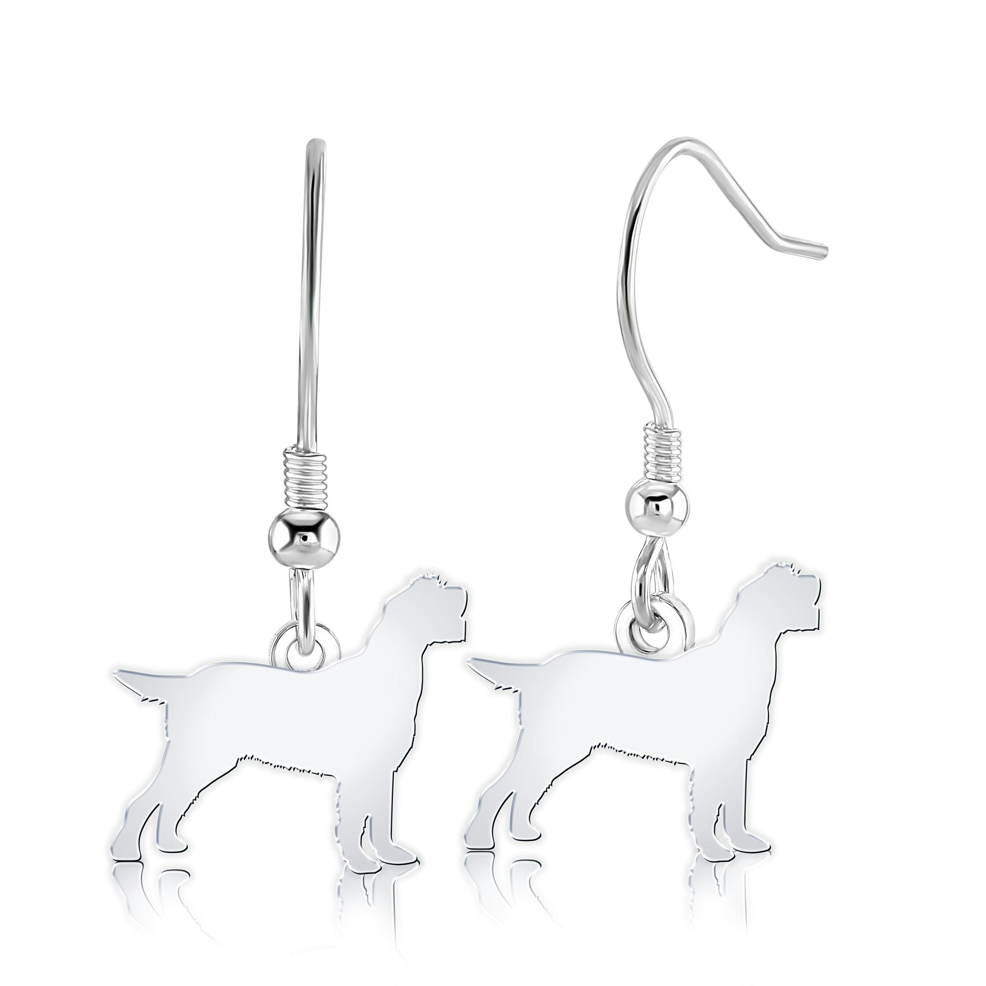 Mylee London Silver Italian Spinone Silhouette Earrings - No - Hook