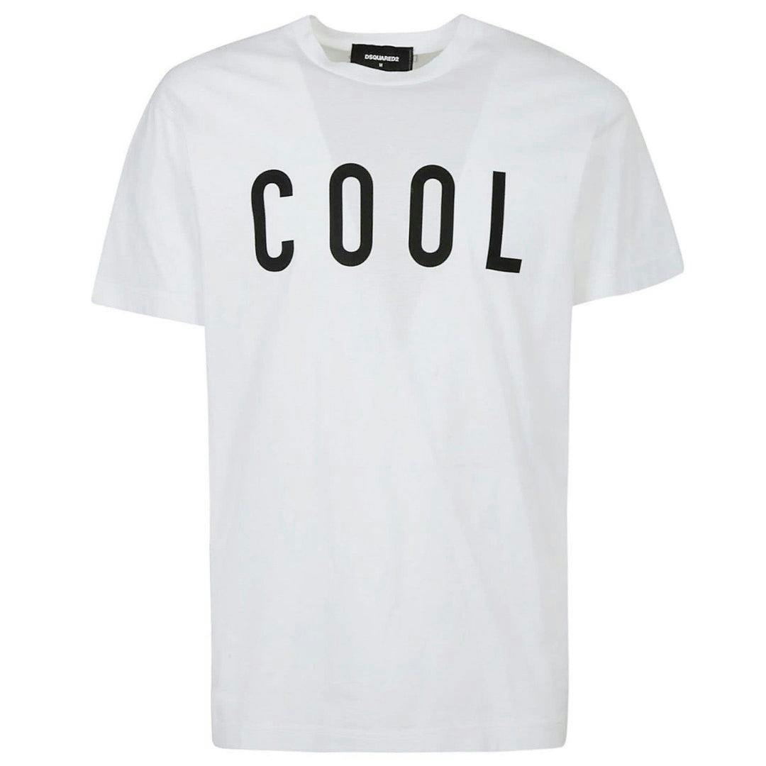 Dsquared2 Unisex White Adult Cool Logo Printed T-Shirt - S - 100% Cotton