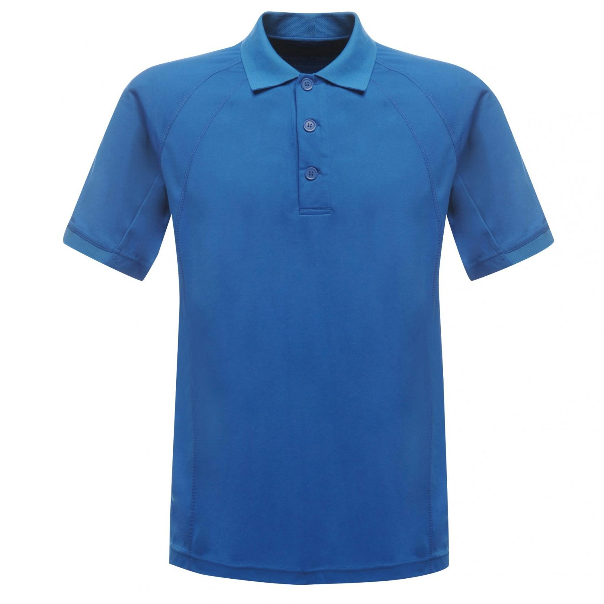 Regatta Men's Blue Hardwear Coolweave Short Sleeve Polo Shirt - Oxford - L - Oxford - 100% Polyester