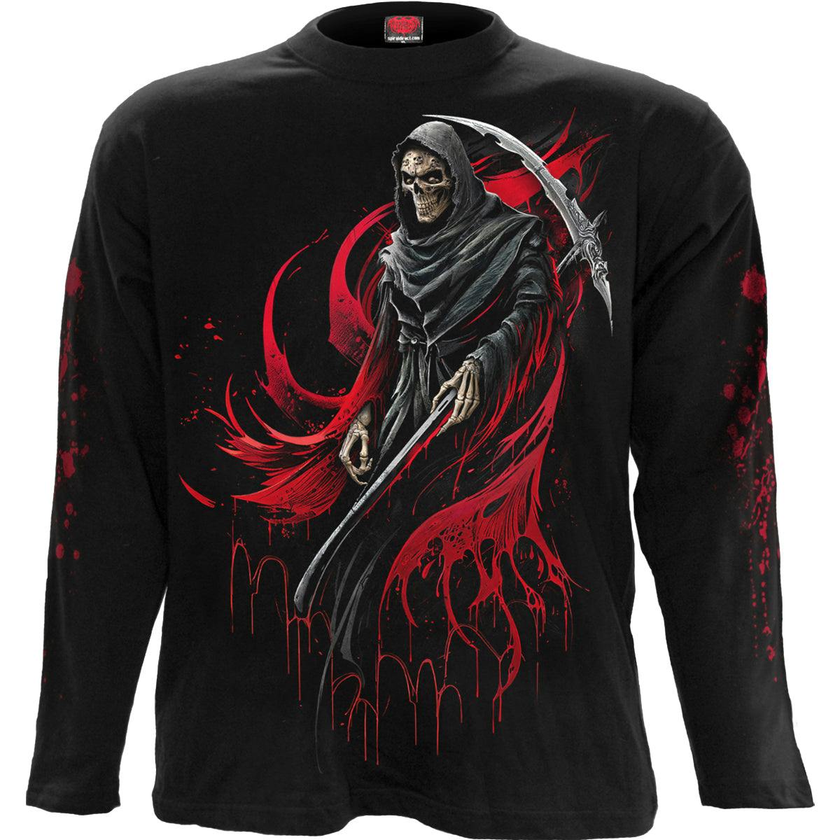 Spiral Direct Black Screaming Death - Longsleeve T-Shirt - Xl