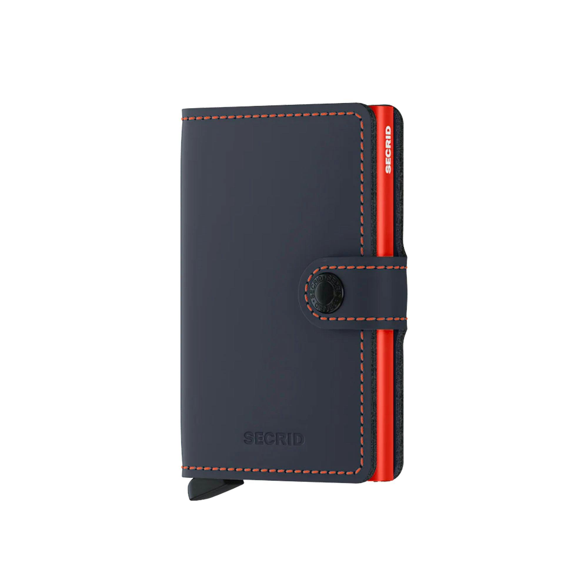 Secrid Blue/Orange Mini Wallet Matte Leather - Night