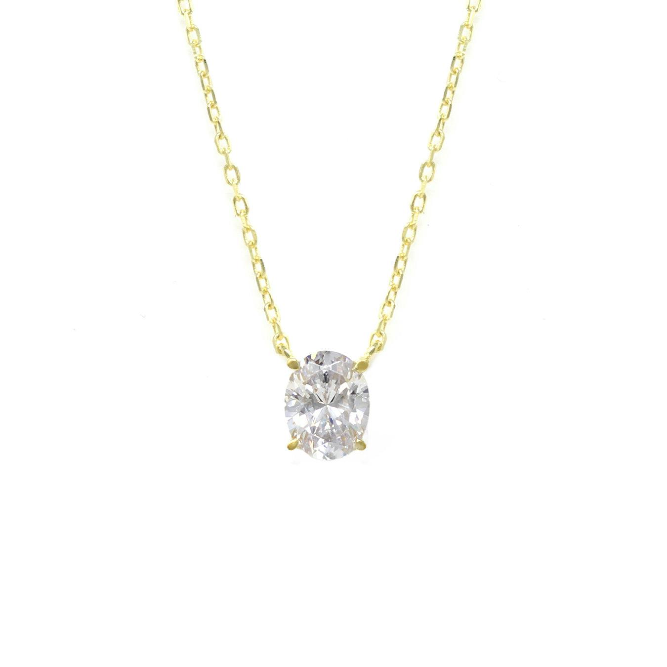 Say It With Gold Oval Necklace
