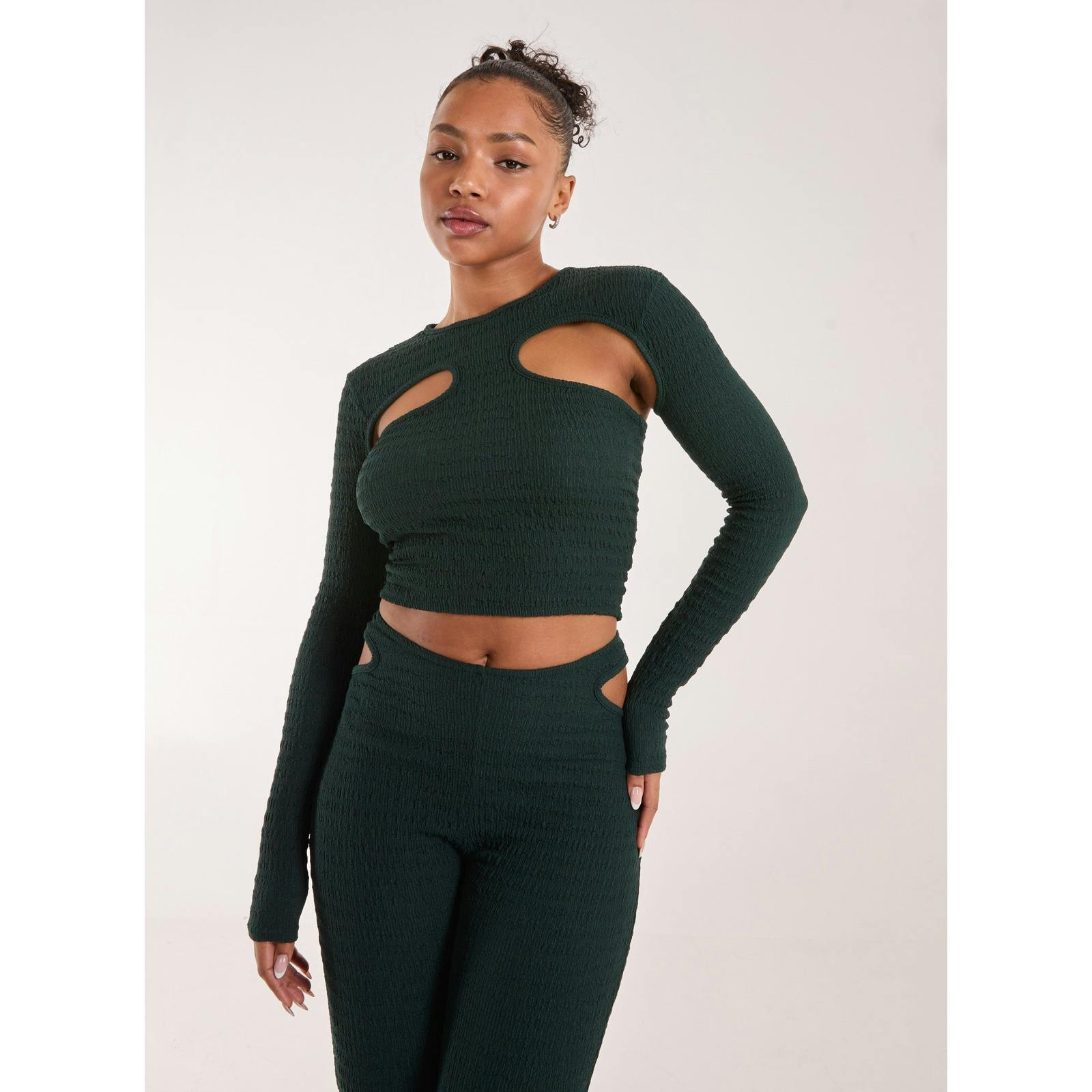 Pink Vanilla Pink/Dark/Green Vanilla Popcorn Scoop Racer Long Sleeve Top - S