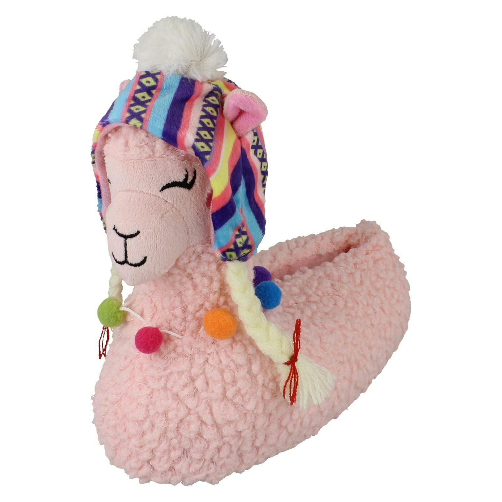 Spot On Pink Childrens Novelty Llama Slippers X2105 - Uk 11-12 Child