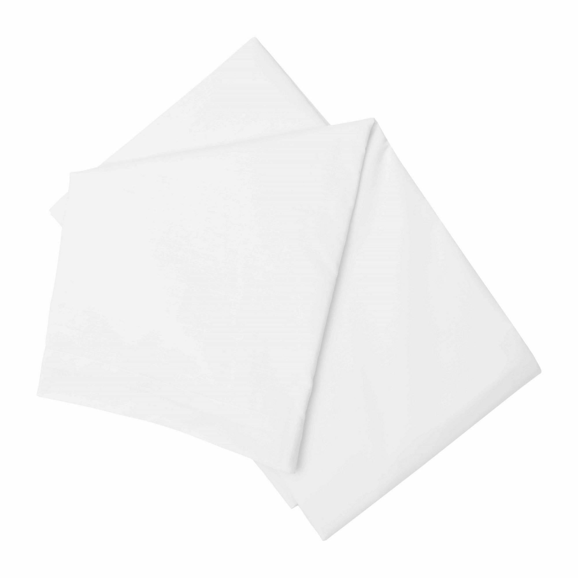 Belledorm White Brushed Cotton Flat Sheet - Kingsize - 100% Brushed Cotton