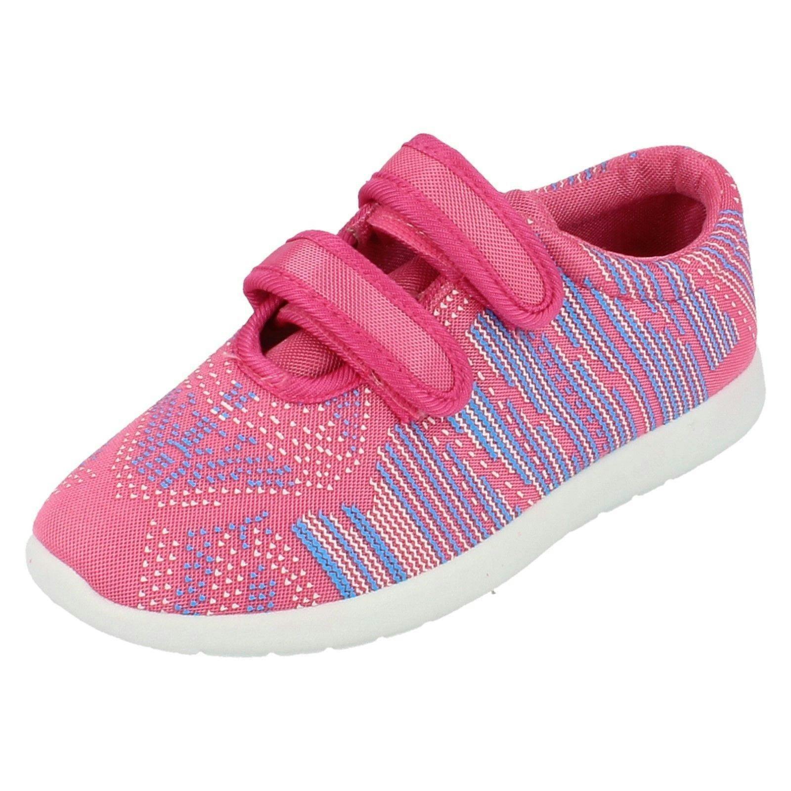Reflex Girls Pink Chunky Sole Pumps - Uk 1 Child