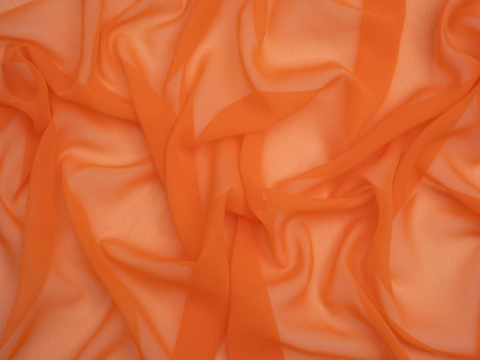 Minerva Light Core Range Sheer Chiffon Fabric - Plain Design Dressmaking Fabric, 110 Cm / 44" Wide - Per Metre - Apricot