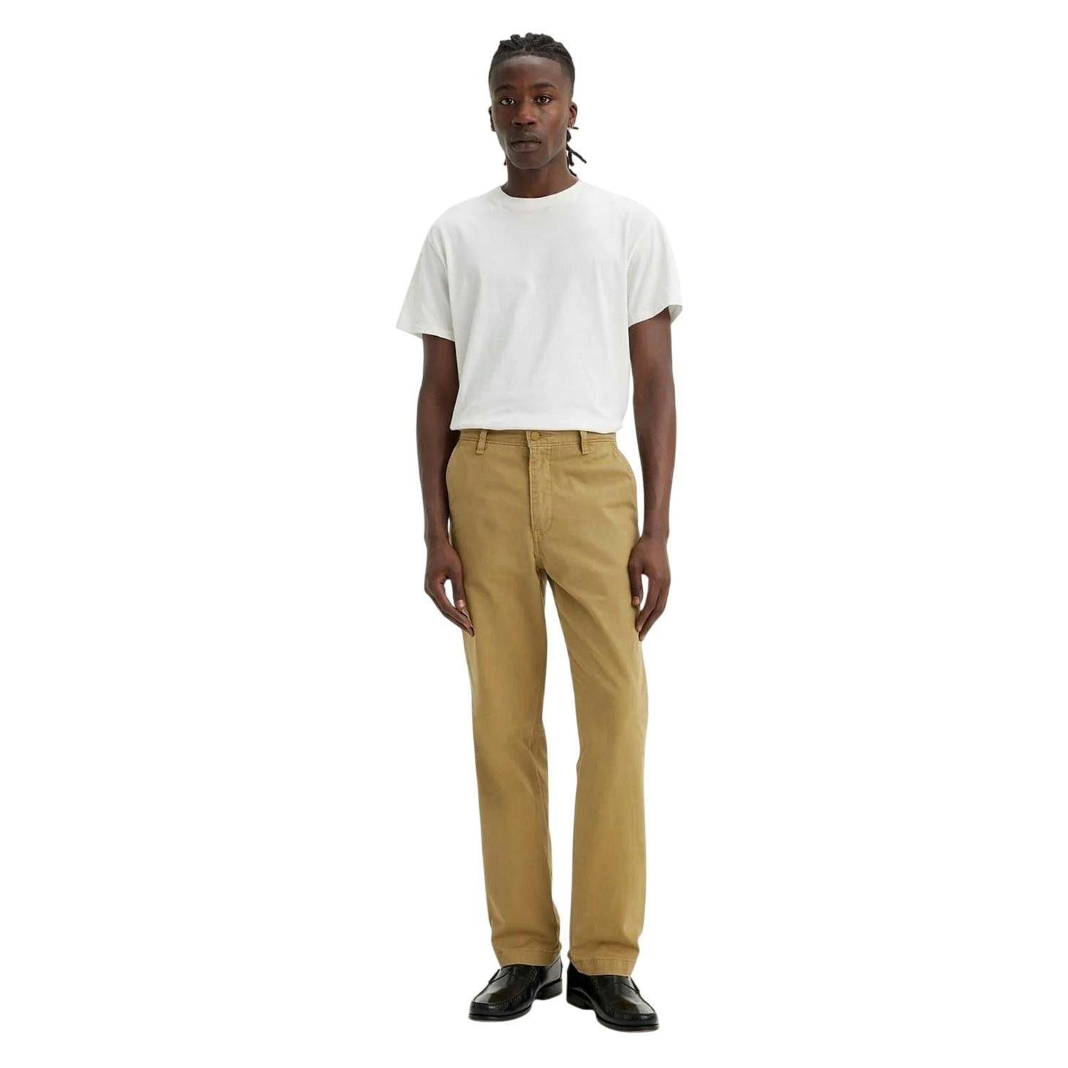 Levis Men's Authentic Cotton Chinos - Tan - 30R - Tan - 100% Cotton