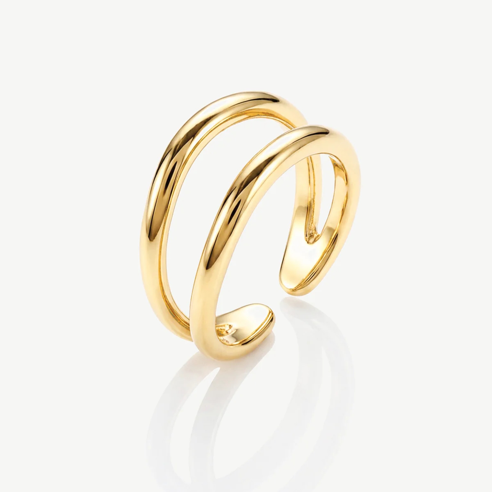 Muchv Gold Wave Ring - Adjustable