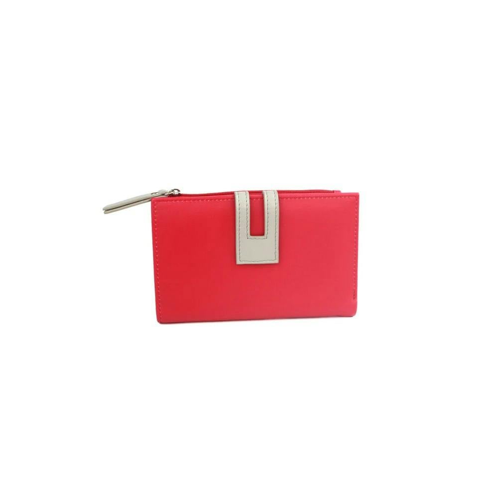 Eastern Counties Leather Rebecca Contrast Purse - Watermelon - Watermelon - One Size - 100% Leather