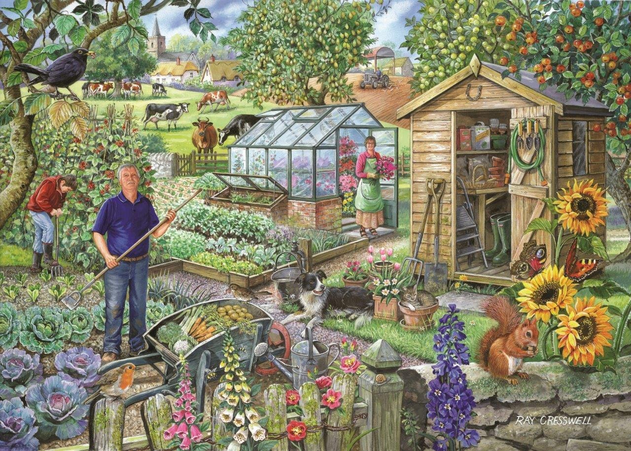 The House Of Puzzles At The Allotment - Big 500 Piece Jigsaw Puzzle
