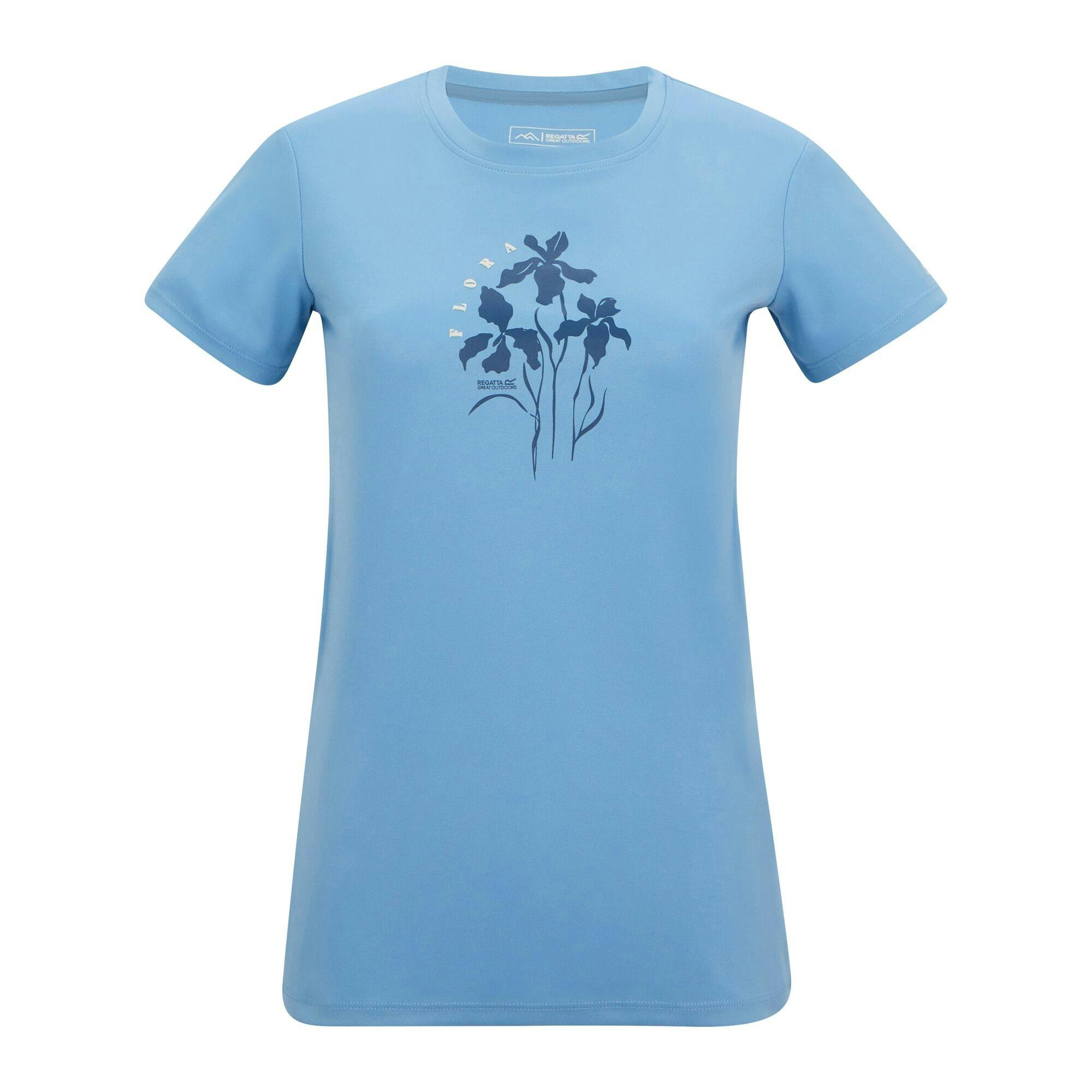 Regatta Women's Fingal T-Shirt - Washed Denim - Washed Denim - 10 Uk - 70% Polyester/30% Recycled Polyester