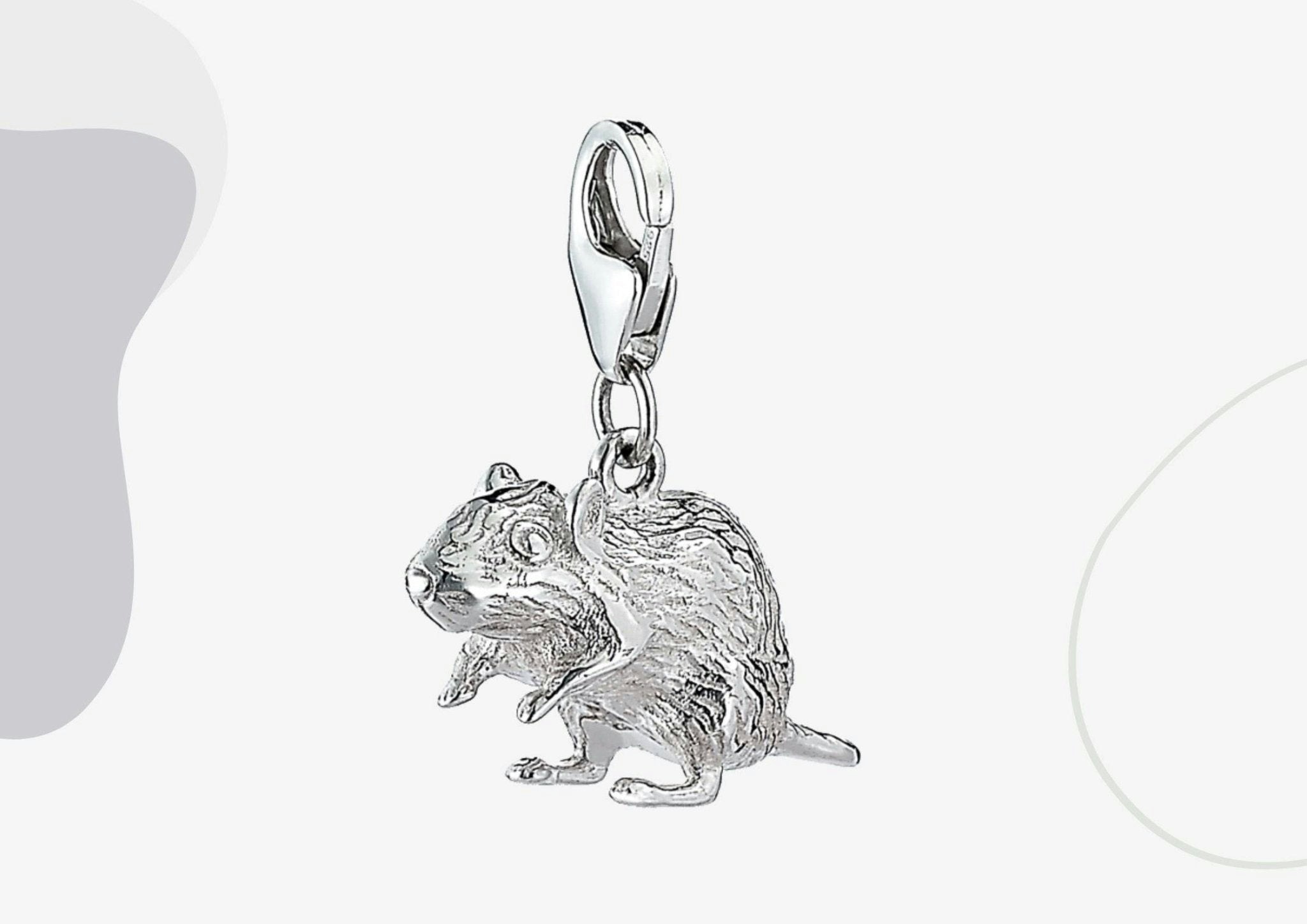 Mylee London Silver Gerbil Charm - No - Clip On Charm