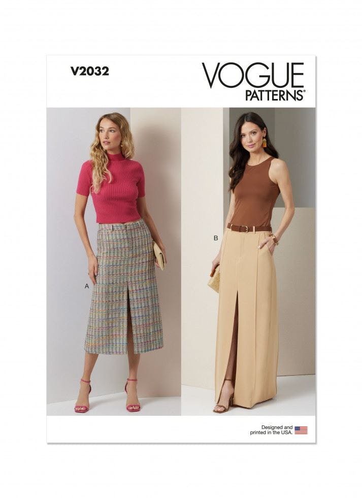 Vogue Women's Sewing Pattern 2032, Skirts For B5(8-10-12-14-16) - Intermediate - B5(8-10-12-14-16)