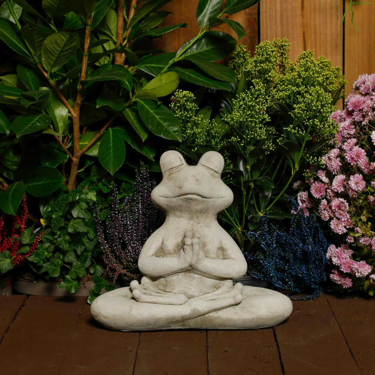 Osn Serene Stone Yoga Frog Statue