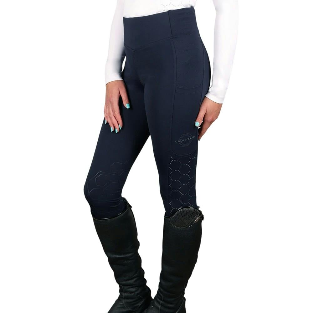 Coldstream Women's Black Ecclaw Elite Compression Horse Riding Tights - L - 100% Mixed