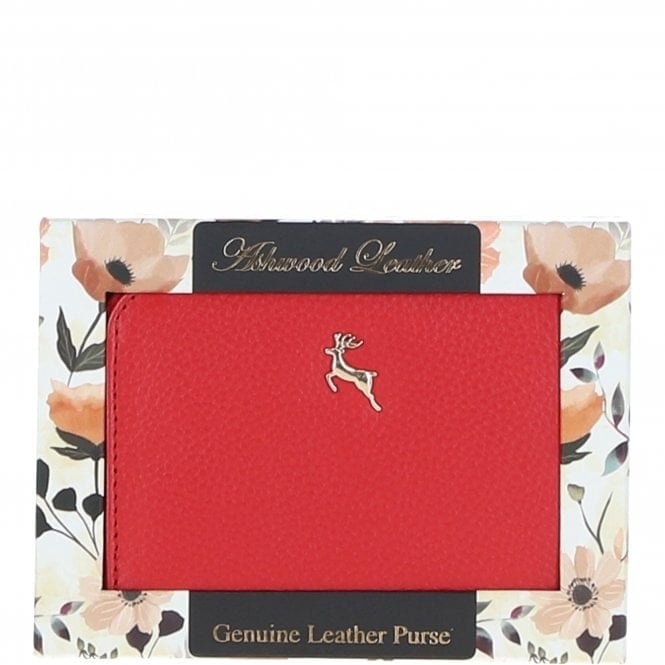 Ashwood Red "Mini X" Rfid Protected Leather Purse: S5 - One Size - Poppy - Leather