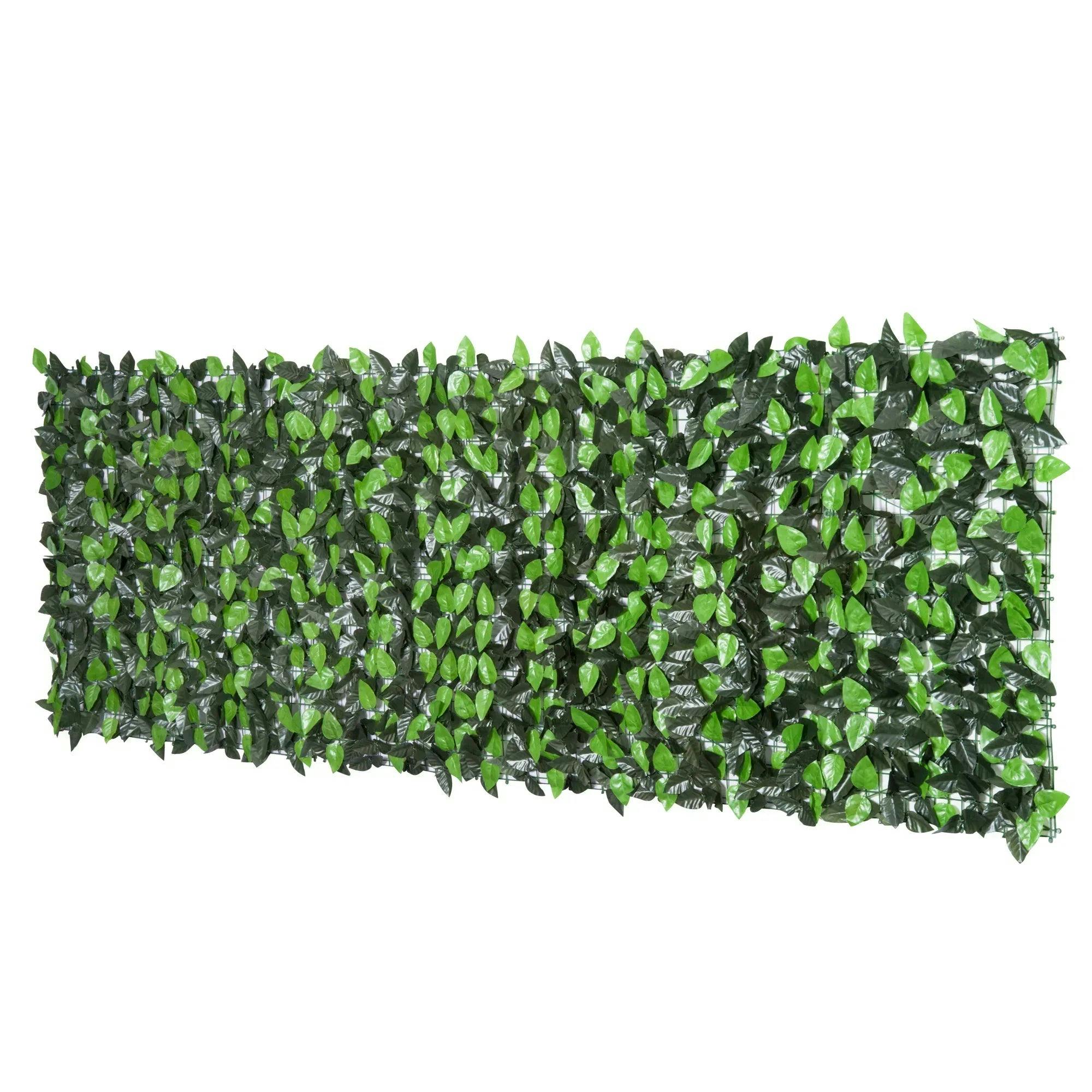 Outsunny Unisex Green Artificial Leaf Hedge Screen Privacy Fence Panel For Garden 3Mx1m In 300Cm - Image 7