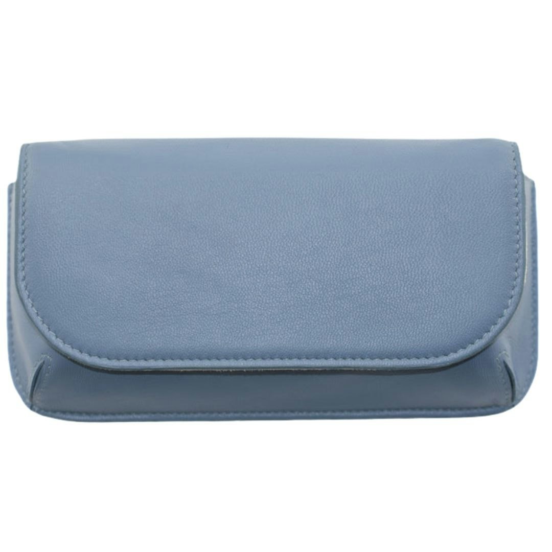 Mala Leather Unisex Blue Large Structured Glasses / Sunglasses Case