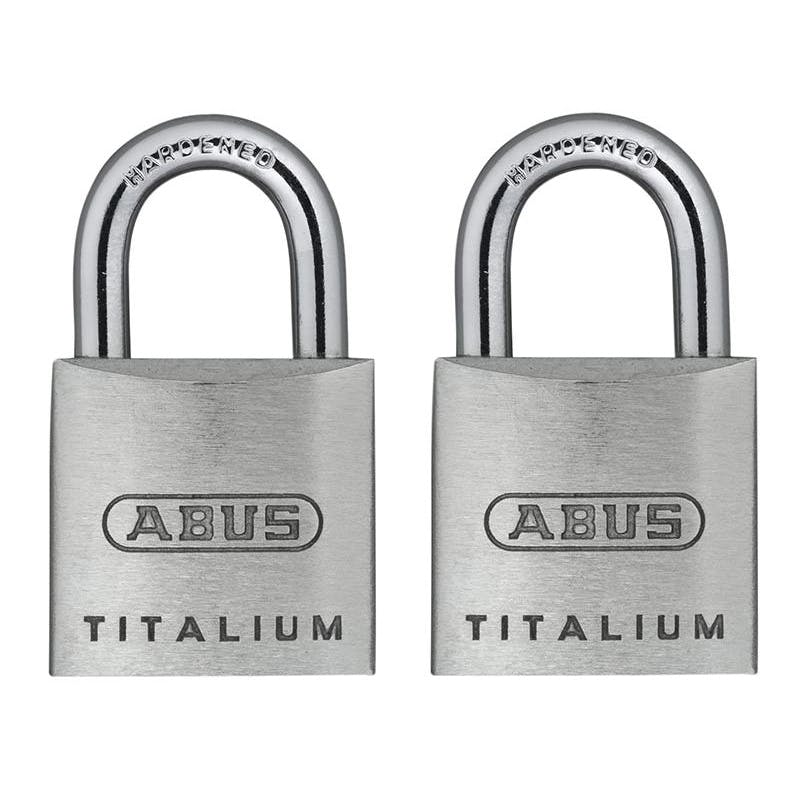 Rackhams 64Ti Series Titalium Padlock - 20Mm Carded Twin Pack - Multi Colour