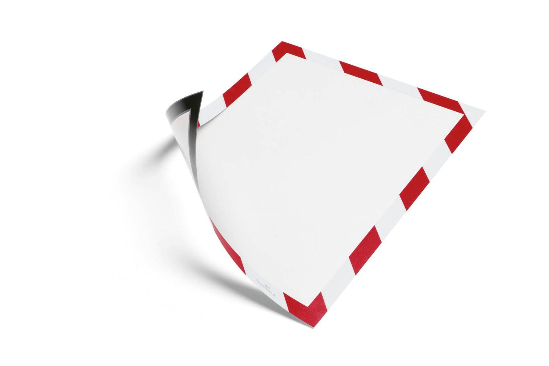 Rackhams Red/White Duraframe Magnetic Signage Hazard Frame | 5 Pack | A4 &