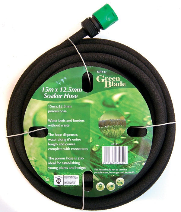 Rackhams Men's 15M X 12.5Mm Porous Garden Flower Bed Soaker Hose Pipe