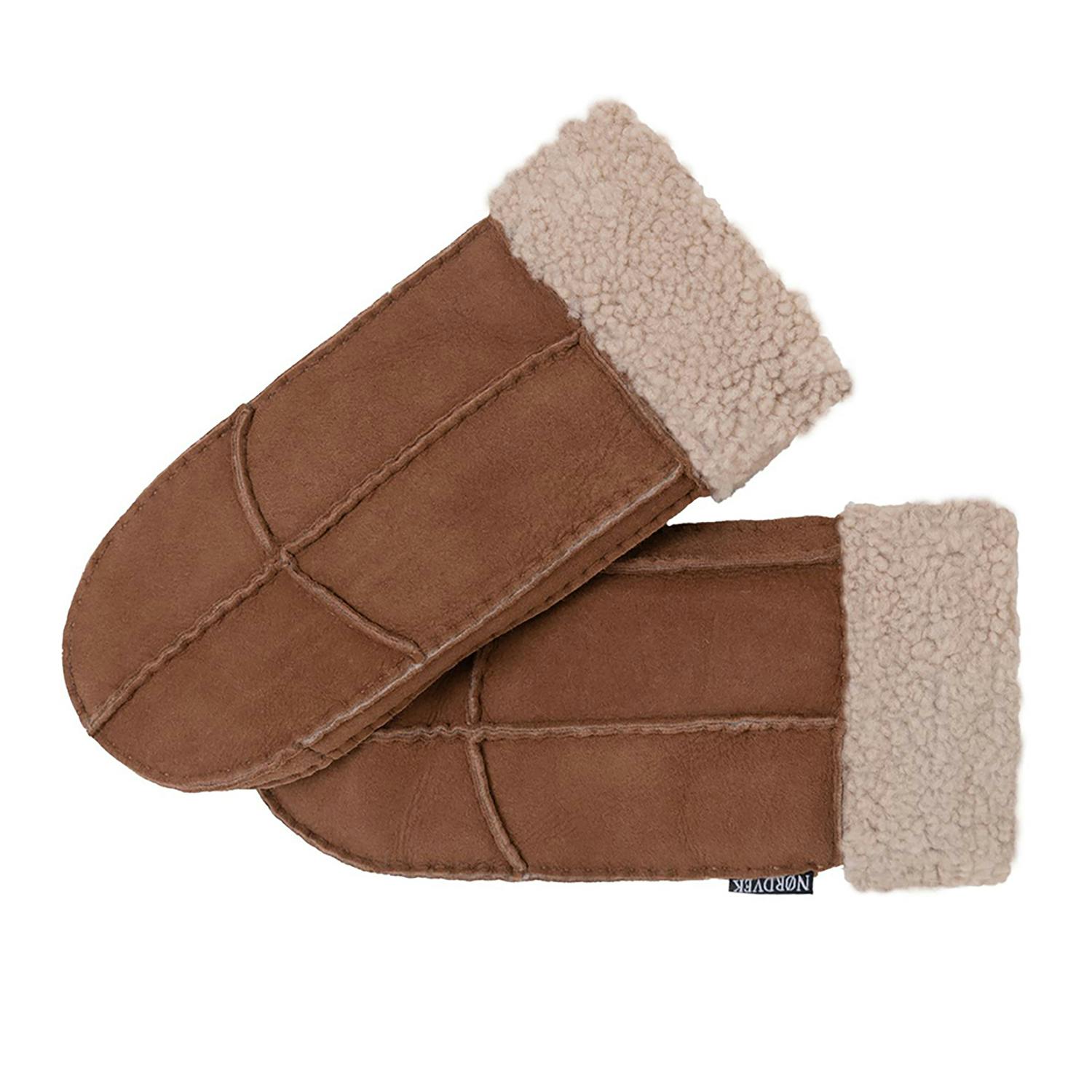 Nordvek Women's Sheepskin Mittens - Chestnut