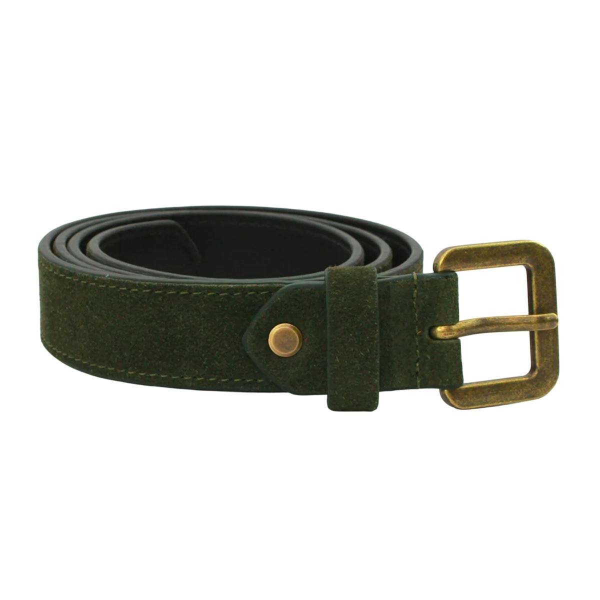 Eastern Counties Leather Women's / Alessia Suede Waist Belt - Olive - 10 Uk - Olive - 90% Suede/10% Brass