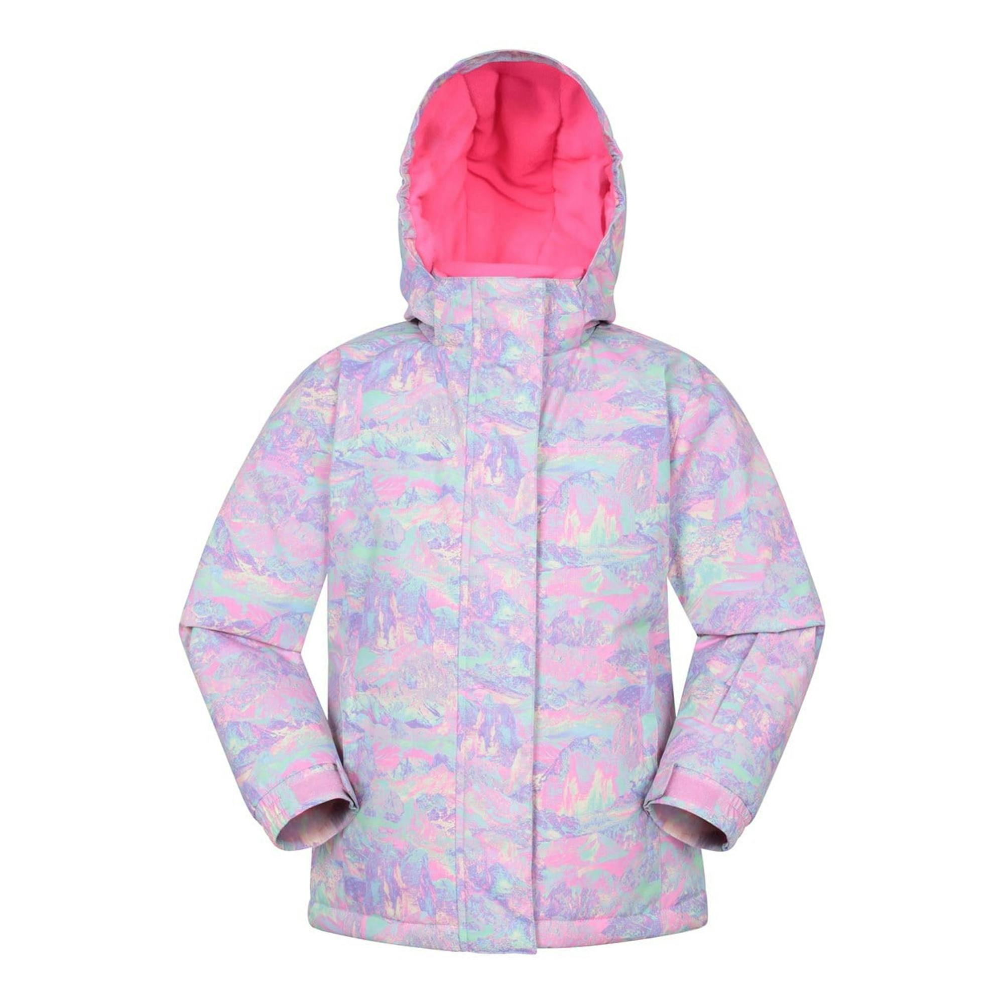 Mountain Warehouse Blue Kids Snowdrop Watercolour Ski Jacket - Pale - 13 Years - Pale - 100% Polyester