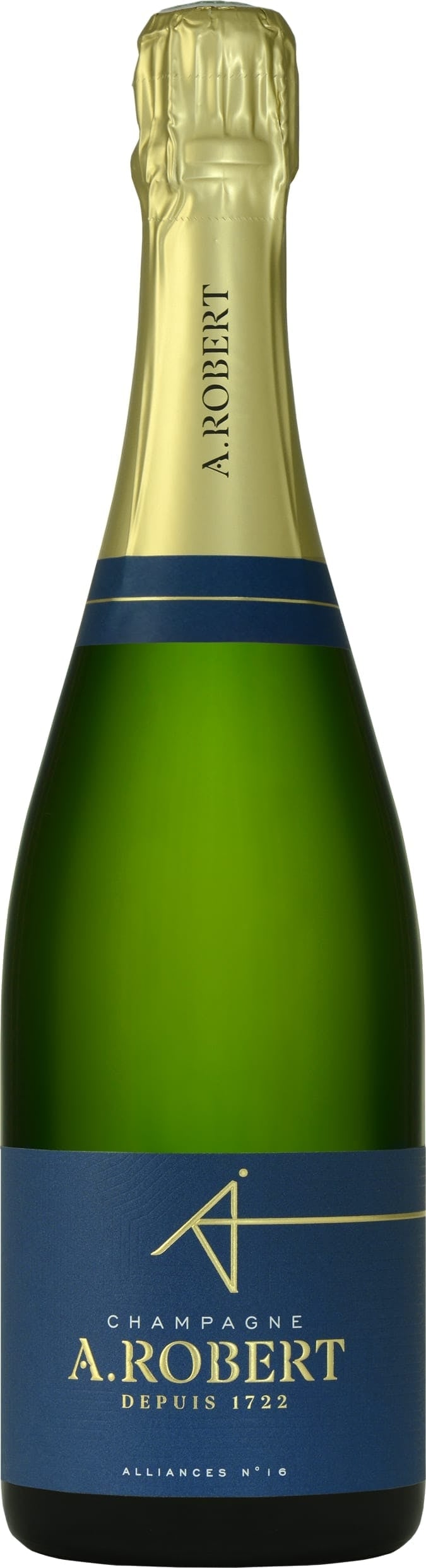 Various Wine Golden/Yellow Champagne A Robert Alliances Brut 75Cl Nv - Pack Of 6