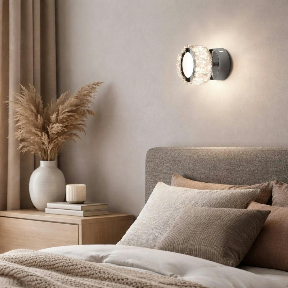 Pagazzi Lighting Light Pagazzi Ing Dilan Polished Chrome & Crystal Led Wall