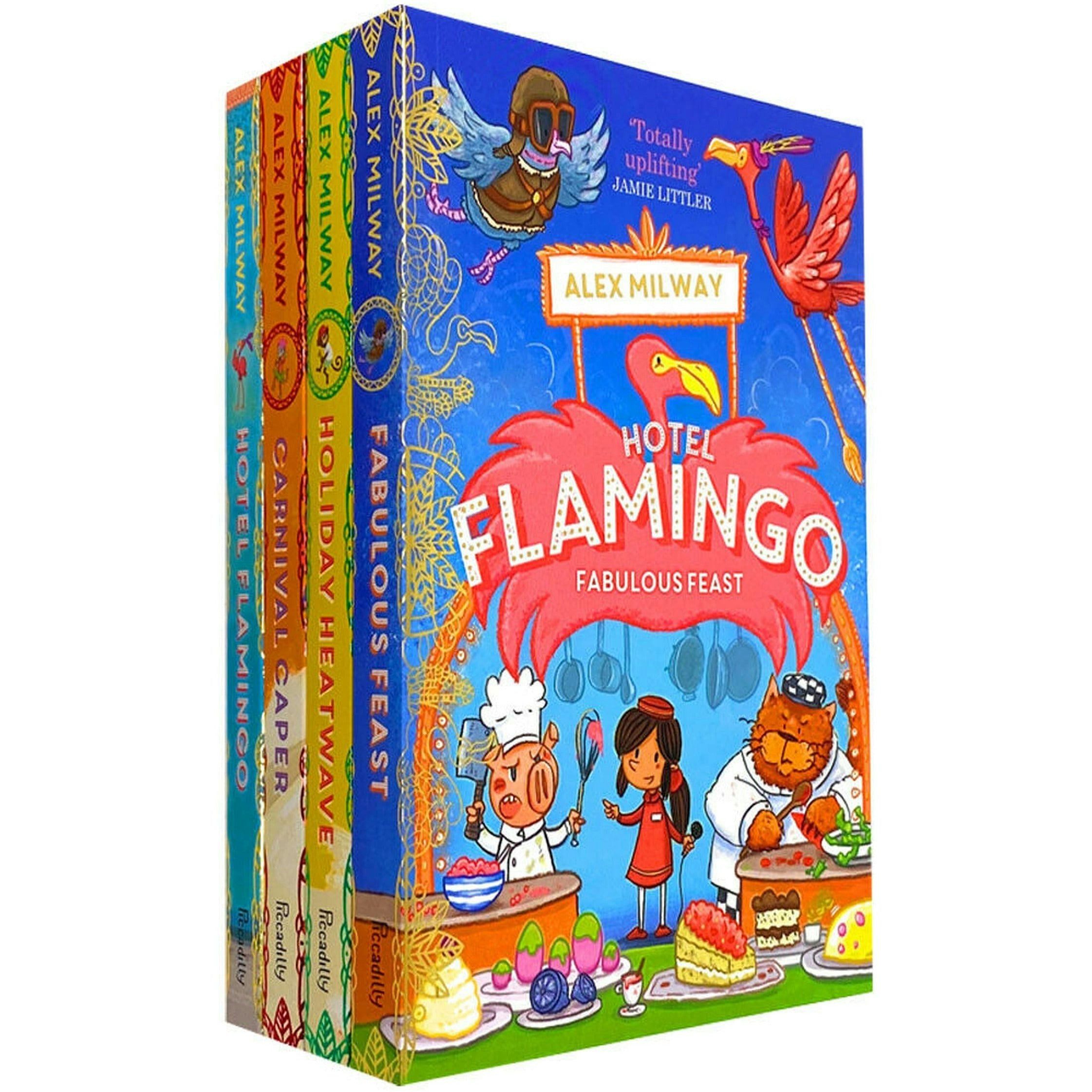Various Publishers Hotel Flamingo Series 4 Books Collection Set Pack By Alex Milway Fabulous Feast