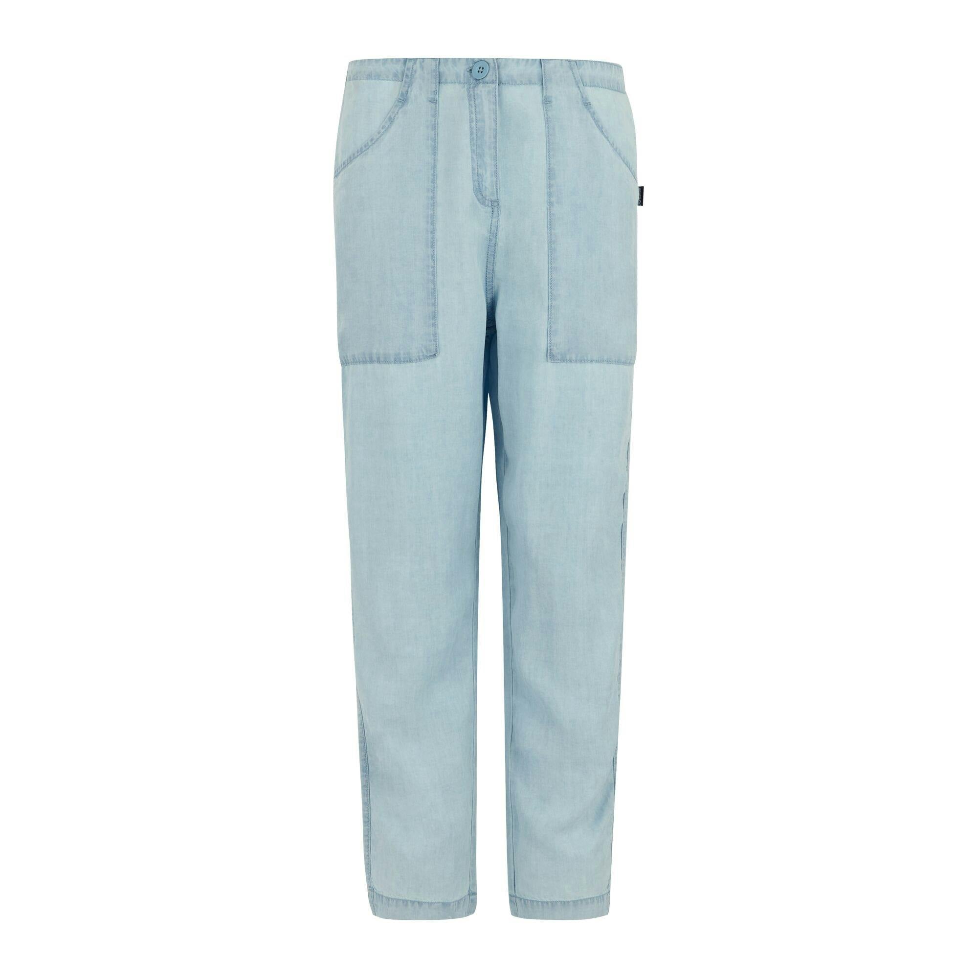 Regatta Women's Shorebella Capri Trousers - Chambray - 20 Uk - Chambray - 56% Viscose/40% Cotton/4% Elastane